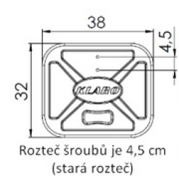 Víko 120 l červené - nožní otevírání (starý typ)